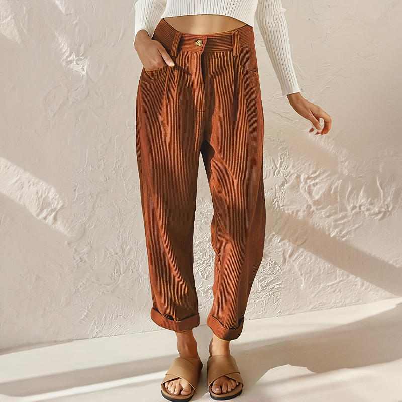 Elise | Casual Cordruroy Trousers