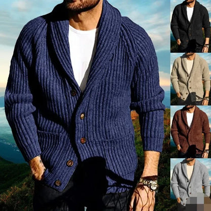 Richard | Men's Solid Knitted Cardigan