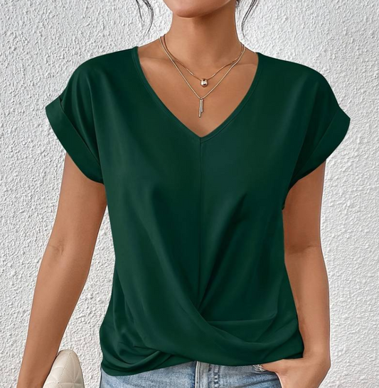 Emeralda | Elegant V-Neck Top